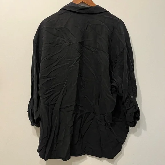Aritzia Babaton Archive Shirt (Black, Tencel) - Picture 3 of 8